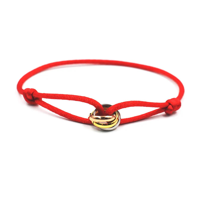 Zalman Wholesale GDS888 Luxury Unisex Bracelet 3 Metal Buckle Hand Chain Adjustable Men's Rope Bracelet for Women Jewelry Gifts