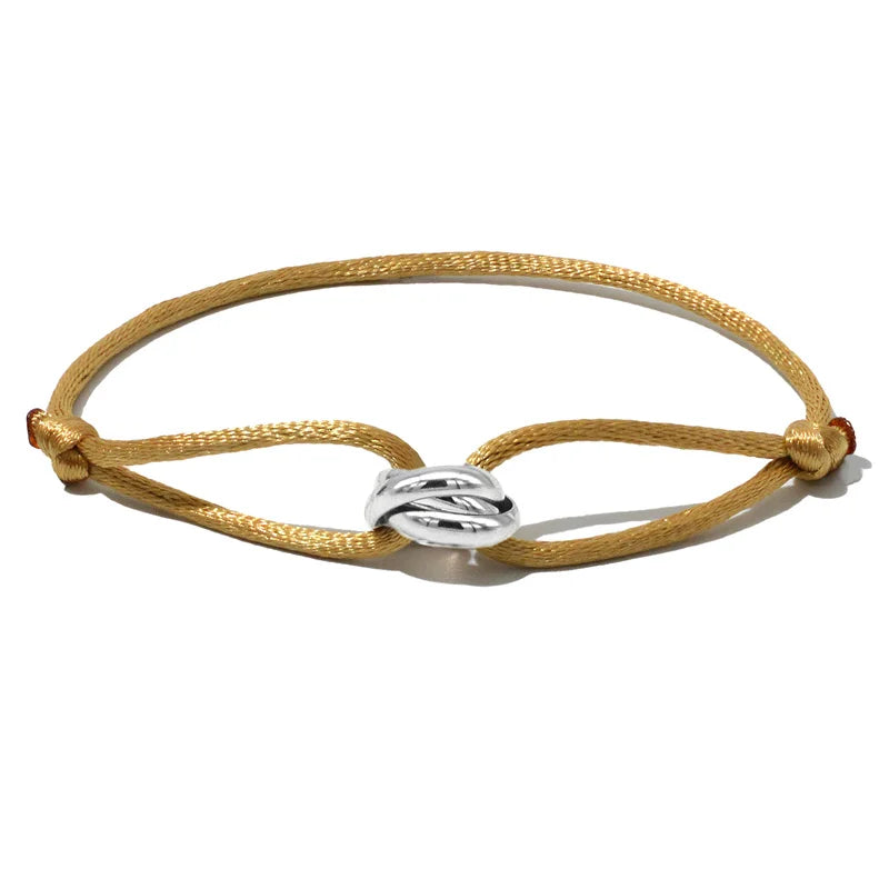 Zalman Wholesale GDS888 Luxury Unisex Bracelet 3 Metal Buckle Hand Chain Adjustable Men's Rope Bracelet for Women Jewelry Gifts