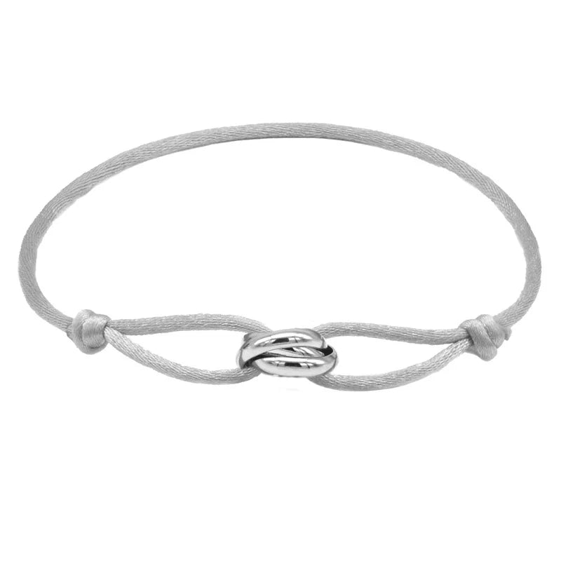 Zalman Wholesale GDS888 Luxury Unisex Bracelet 3 Metal Buckle Hand Chain Adjustable Men's Rope Bracelet for Women Jewelry Gifts